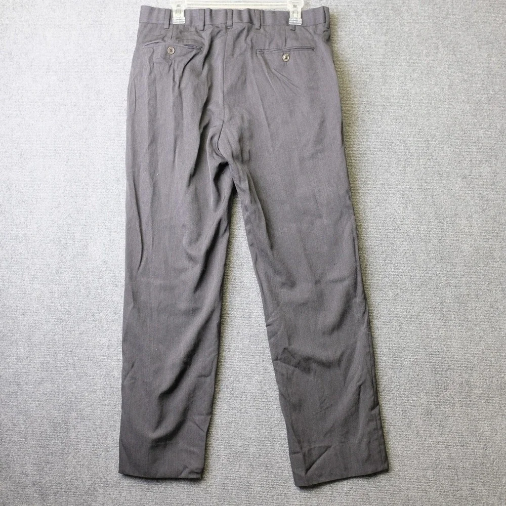 Brooks Brothers Pants Mens 36x32 Gray‎ 1818 Regent Wool Dress Pleated Lined